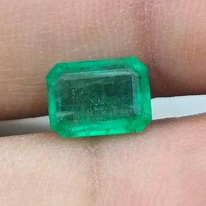 GSI Certified 1.75ct Zambian Emerald, Natural Loose Gemstone