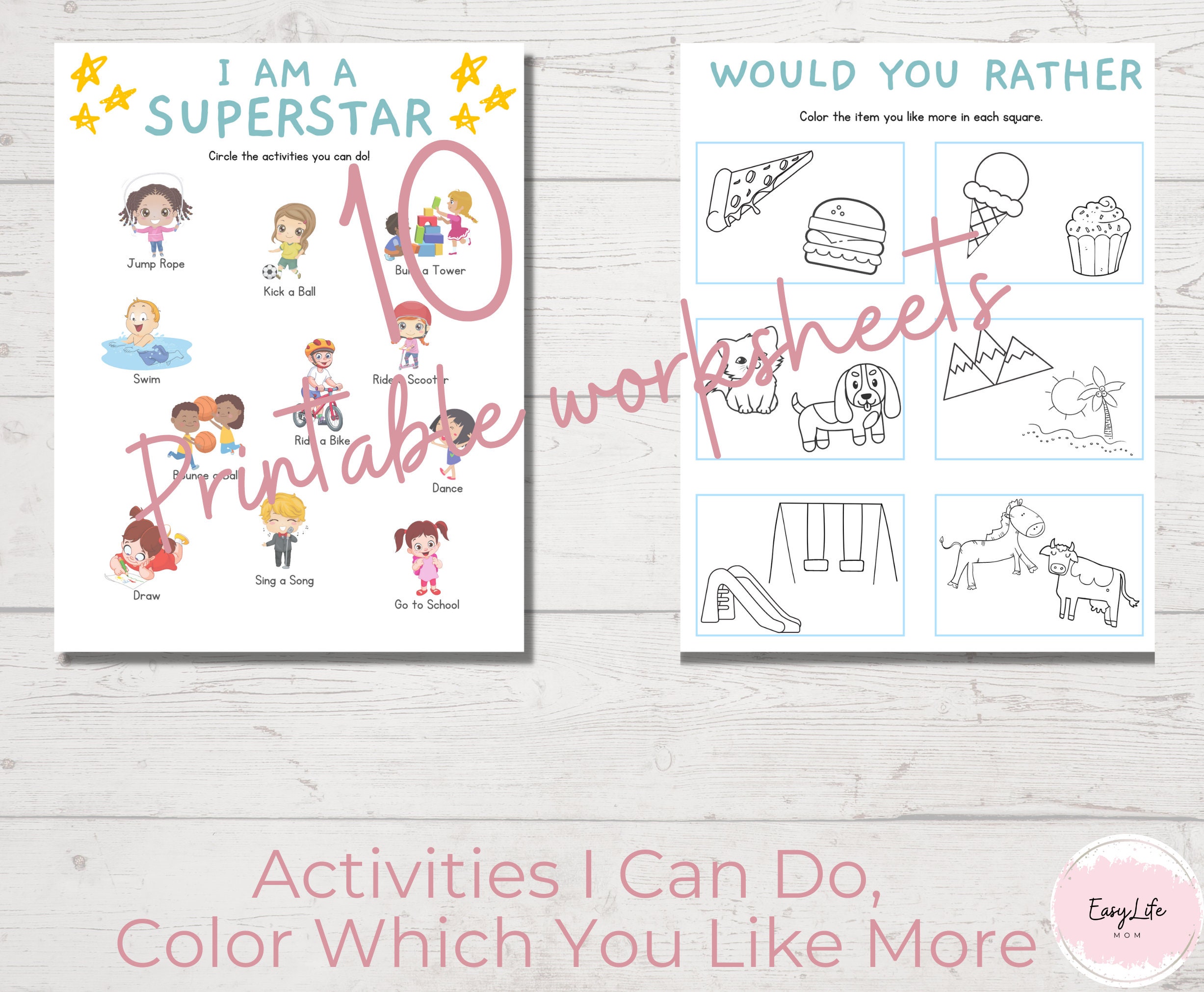 Printable All About Me Worksheets Prek Worksheets All About - Etsy Finland