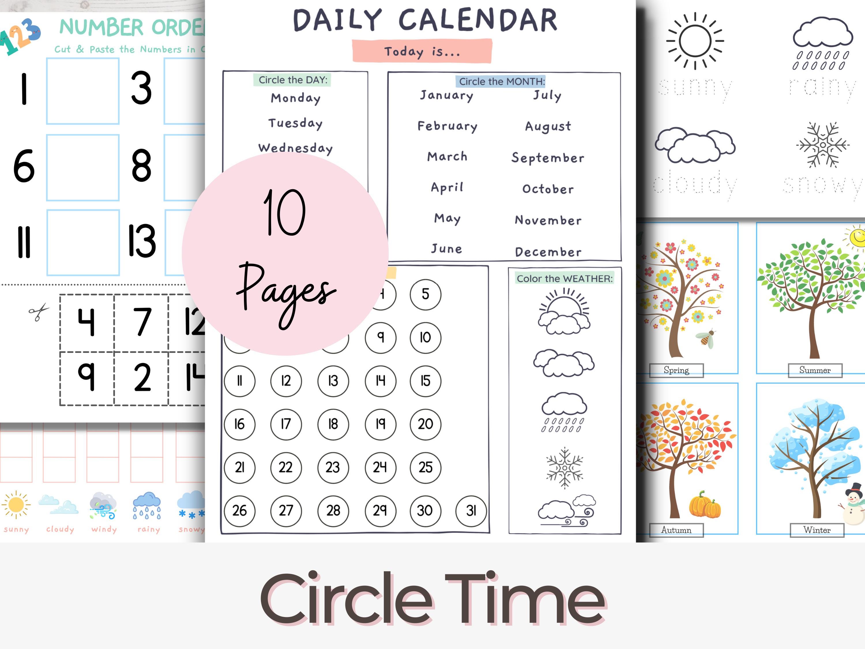 29 Creative Weather Crafts for Kids 20 Preschool Circle Time: Weather & Seasons Calendar (PDF Printable)