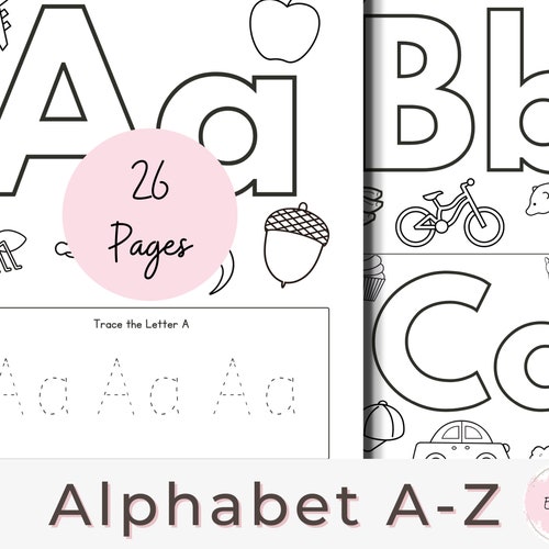 26 printable alphabet all about the letter worksheets etsy