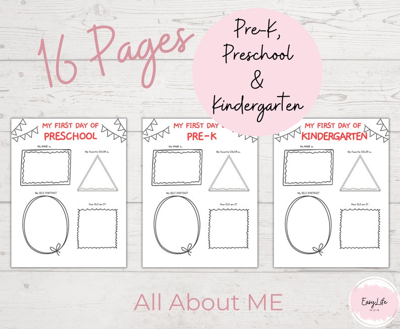 First Day of School Activities, Printable My First Day of School, Back