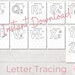 26 Printable Alphabet Letter Tracing Worksheets, Prek Worksheets ...