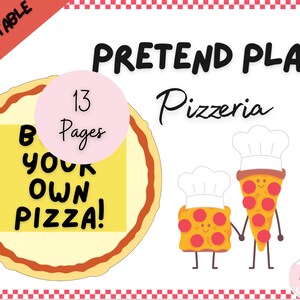 Build Your Own Pizza, Printable Pizza Activity, Pretend Play, Preschool Activity, Preschool Printable, Build A Pizza, Dramatic Play, Pre-K