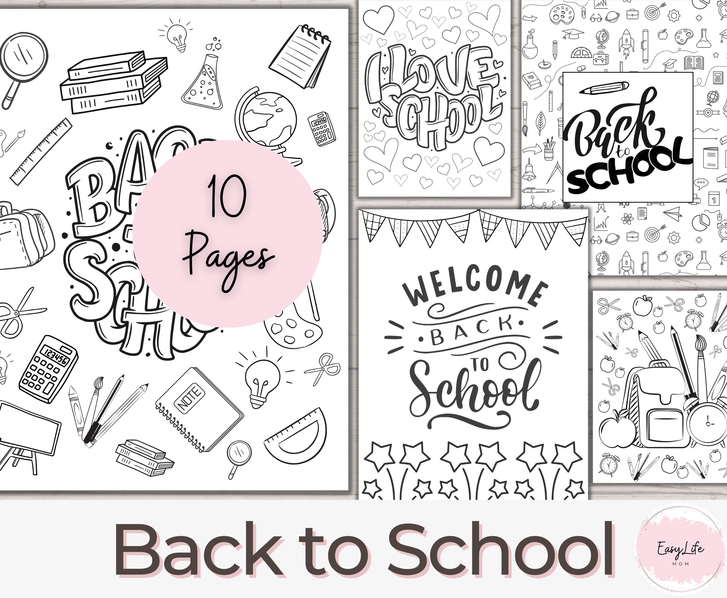 First Day of School Coloring Printable - Il Fullxfull.5009387281 2eyf 