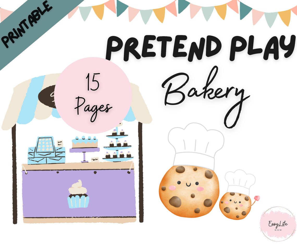 Pretend Play BAKERY, Printable Activity, Bakery Shop, Pretend Play ...