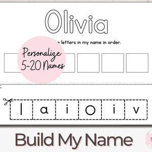 Custom Name Sheet, Up to 20 Names! Name Practice Printable, Name Practice for Kids, Personalized Name Tracing Download, Name Sheet