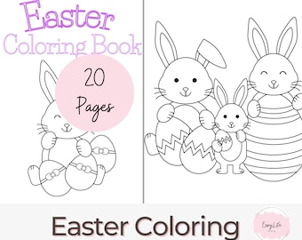 Easter Coloring Pages: 20 Printable Kids Activities (PDF)