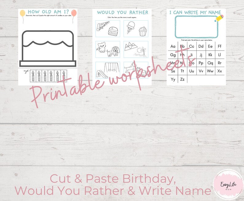 Printable All About Me Worksheets, Custom All About Me, Pre-k ...