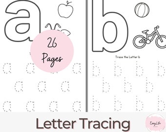 Alphabet Letter Tracing Worksheets: PreK Learning, ABC Coloring (PDF)