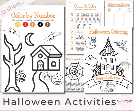 Halloween Activity Bundle Halloween Preschool Worksheets