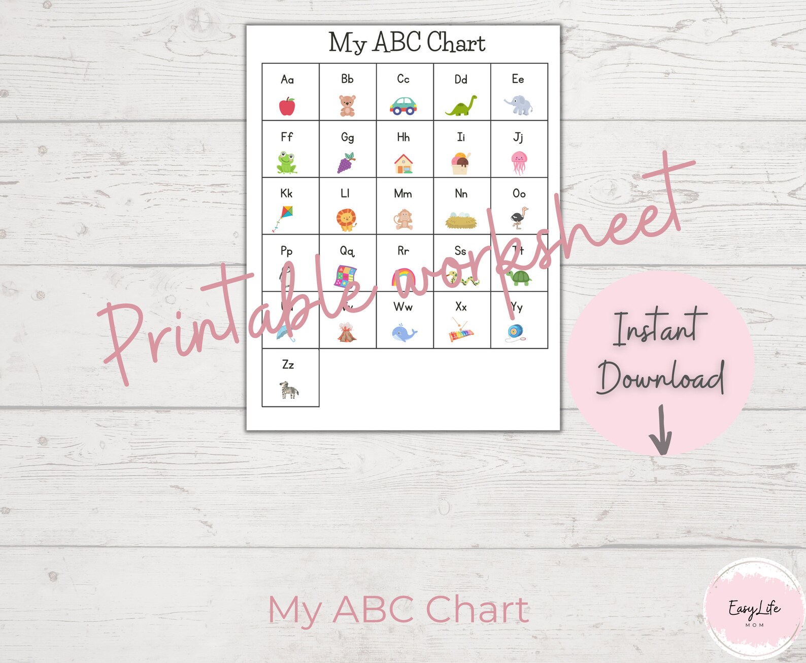 ABC Chart ABC Chart Printable Homeschool Printable Alphabet ABC Chart ABC Chart Printable Homeschool Printable Alphabet