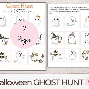 Ghost Hunt Game, Halloween Hunt, Halloween Scavenger Hunt, Printable Scavenger Hunt, Halloween Activity, Halloween Party, Kids Activities