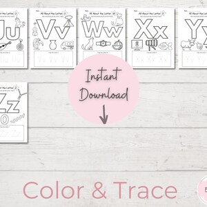 26 Printable Alphabet All About the Letter Worksheets, 26 Alphabet ...