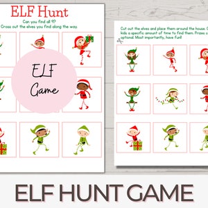 Elf Hunt Game Printable Christmas Party Games Printable - Etsy