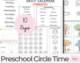 Preschool Circle Time Printable - Etsy