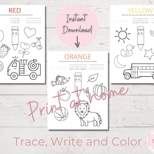 Printable Prek Worksheets, COLORS, Toddler, Learning Activities ...