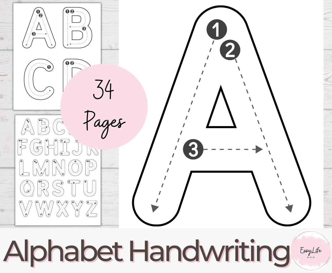 Preschool Handwriting Worksheets Preschool Activities Prek - Etsy