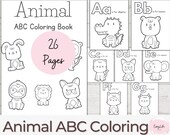 Animal ABC Coloring Pages: Preschool Homeschool Printable (PDF)