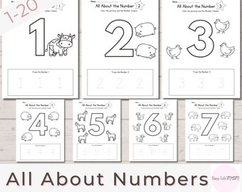 numbers 1 20 etsy
