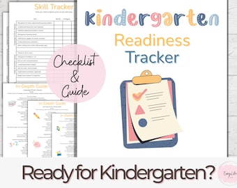 Kindergarten Readiness Skill Tracker | Kindergarten Prep | Pre-K Development Guide + Activity Ideas PDF | Homeschool Assessment Checklist