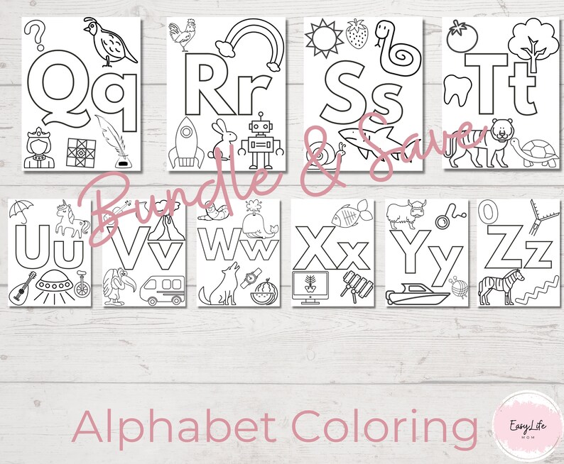 46 Printable Alphabet & Number Coloring Pagespreschool - Etsy Canada