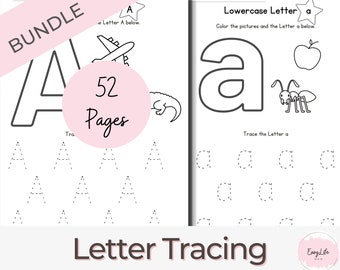 Alphabet Letter Tracing Worksheets: ABC Coloring Page (PDF)