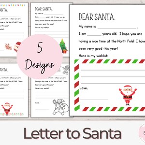 Carta a Papá Noel para imprimir, Carta de Navidad para imprimir, Carta a Papá Noel, Querido Papá Noel, Carta de Navidad, Cartas a Papá Noel para niños para imprimir