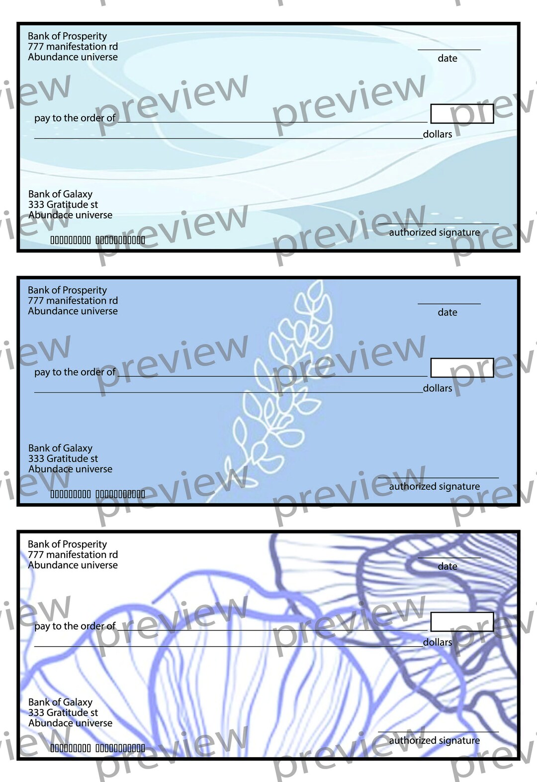 Manifestation Checks - Etsy