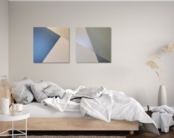 Geometric Acrylic Wall Art Set, Minimalist 3D Organic Decor