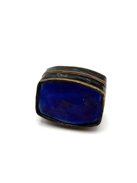 Miniature Rectangular Shaped Floral Black Cloison… - image 7