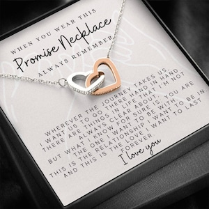 Promise Necklace for Girlfriend from Boyfriend, For Couples, Promise Necklace for Her, Girlfriend Anniversary, Gift for Girlfriends Birthday
