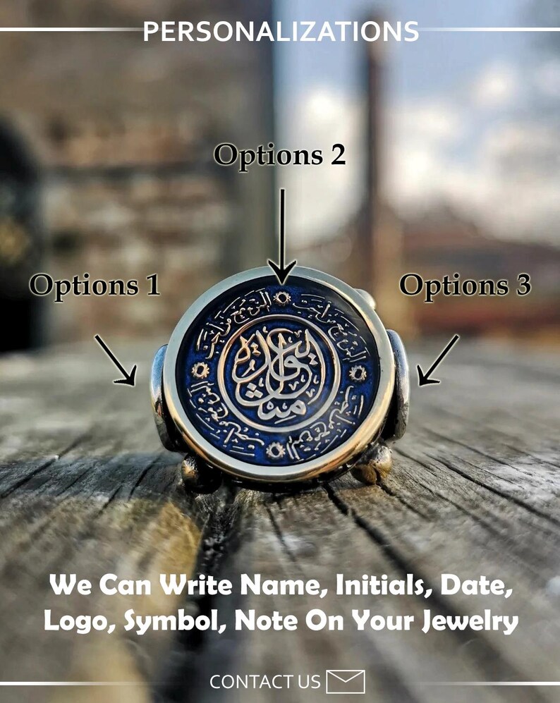 Personalization Police Crest Silver Ring, the Rose of Rufai, Special ...