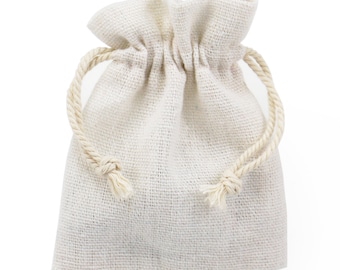 Natural Cotton Linen Gift Bags Drawstring Jewellery Pouches Eco-friendly Wholesale Packaging