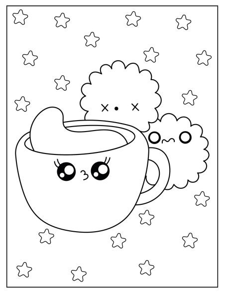 Kawaii Cuties 20 Pages Printable Colouring in Pages. Unicorns, Bunny ...
