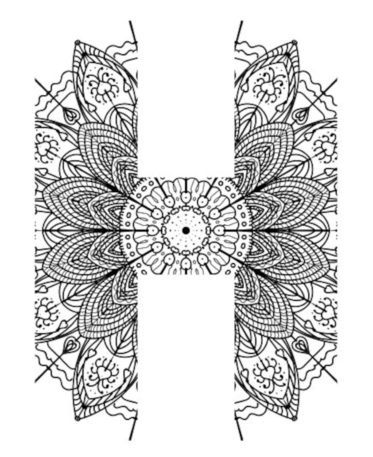 Mandala Alphabet Letters. Printable Coloring in Pages. Cute - Etsy Canada