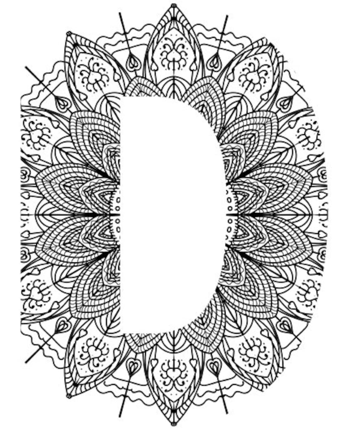 Mandala Alphabet Letters. Printable Coloring in Pages. Cute - Etsy Canada
