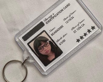 custom id keychain | kpop, phone charm, bead, celebrity, friendship, photocard, anime
