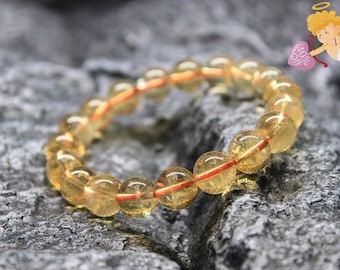 Genuine natural AAA grade Citrine crystal bracelet bead size 10mm ︳ Women ︳Men ︳Unisex Adults ︳Gift
