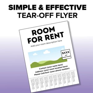 Room For Rent, Flyer, template, Apartment rent flyer, Room for rent Advertisement template