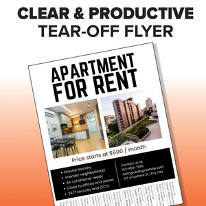 Room/Apartment For Rent, Flyer, template, Apartment rent flyer, Room for rent Advertisement template