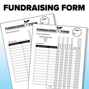 Fundraising Form Template, Customised form template