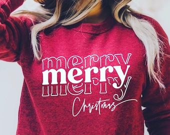 Merry Merry Merry Christmas sweatshirt