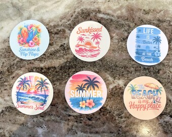 Summer Theme Freshie Cardstock Inserts: DIY Air Freshener Supplies