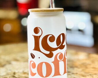 Iced Coffee Libbey Glass Can: 16 oz Beer Glass
