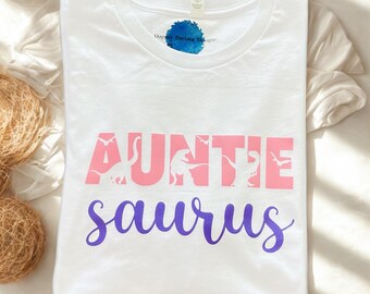 Auntie Saurus T-shirt: Dinosaur Birthday Gift