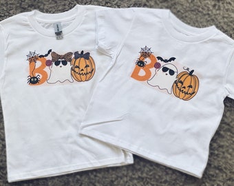 Boo Ghost Halloween unisex T-shirt for boys and girls