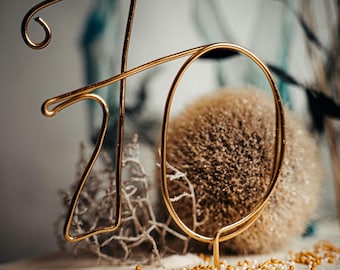 Chiffre décoratif en fil de fer pour gâteau | Décoration de gâteau personnalisée pour anniversaires et autres occasions spéciales | Chiffres décoratifs faits main pour gâteau d'anniversaire