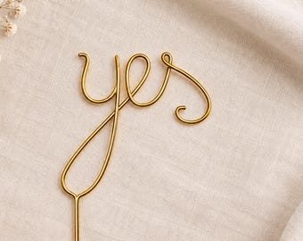 Décoration de gâteau, oui, mariage, en fil de fer, décoration de gâteau, oui, gâteau de mariage, fiançailles