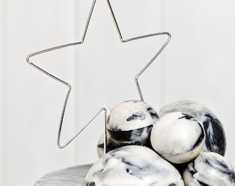 Wire Star Cake Topper | Cake Decoration for Birthdays, Anniversaries, Christmas, Advent | Stylish Handmade Cake Decoration