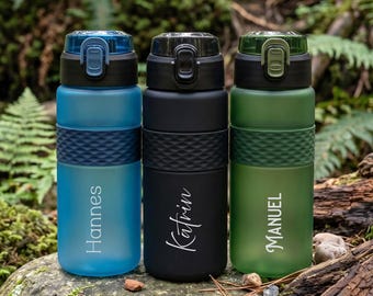 Botella de agua personalizada para adultos, botella de agua con nombre, botella de agua sostenible, botella de agua deportiva, botella personalizada